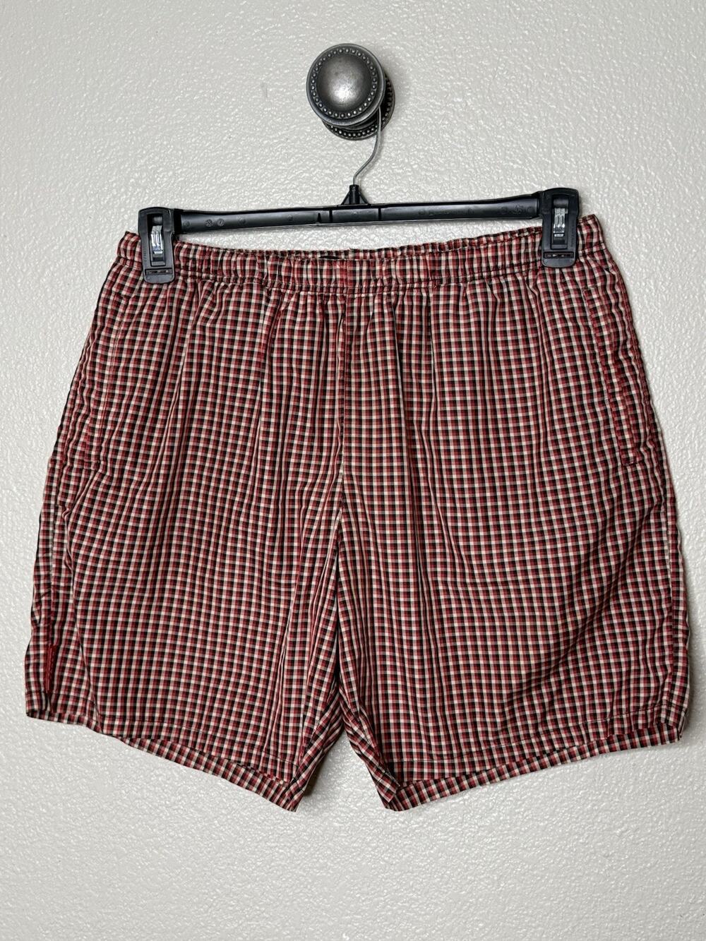 Prada Swim Shorts Men’s Trunks Red White Blue Checked